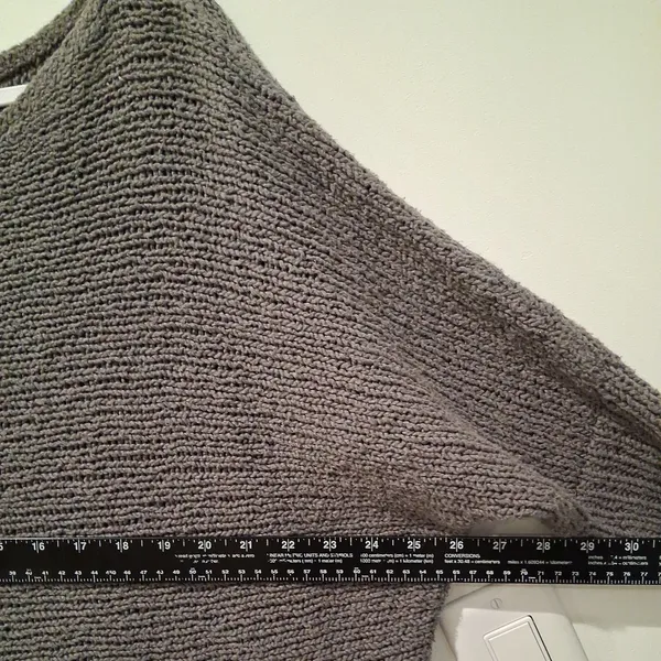 Eileen Fisher Knit Sweater Gray Pullover Chunky 100% Organic Cotton women size S - Image 4