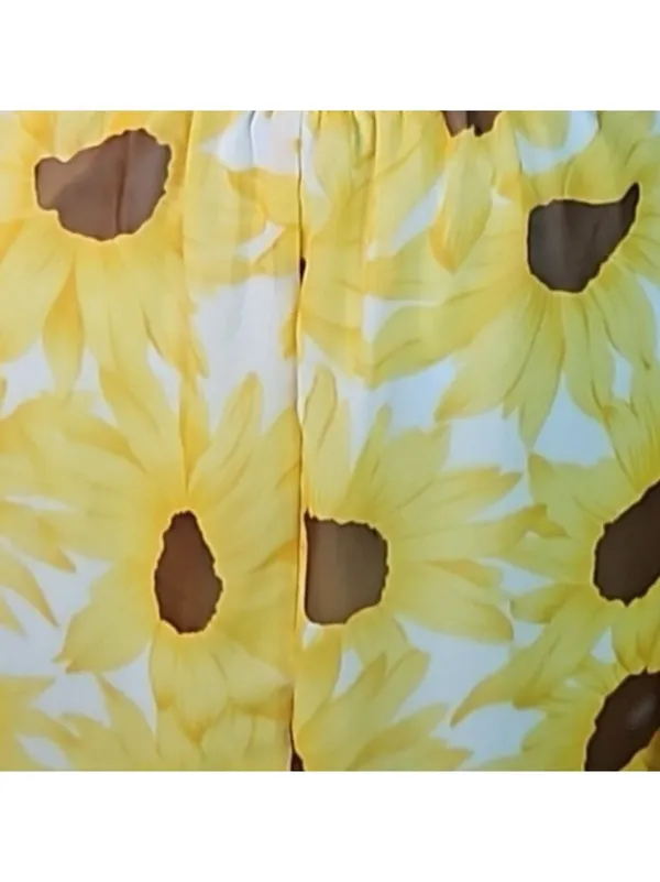 Show Me Your Mumu Yellow White Sunflower Halter Mini Dress Size Medium - Image 3