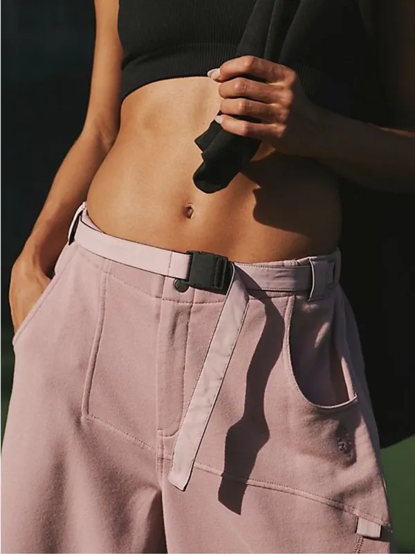 FP Movement by Free People Lilac Ollie Cropped Wide-Leg Belted Pants NWT Size XS - Image 2