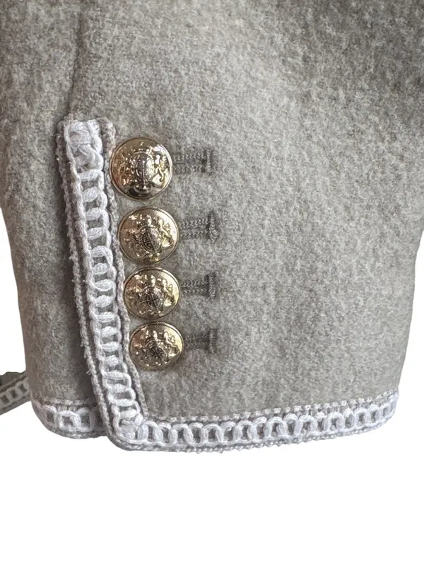 DUNST Beige Tweed Boucle Jacket in Small Womens Wool Jacket - Image 8