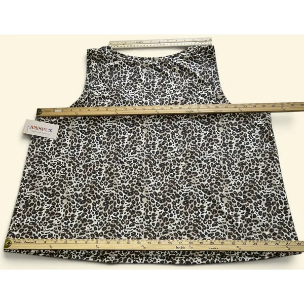 Joyspun 3X Pajama Set Cheetah Leopard Print Tank Shorts Dreamy Soft Sleepwear - Image 4