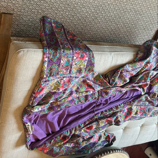 Christian Dior Vintage 80’s Pink Floral Pattern Printed Satin Robe Size Large - Image 4