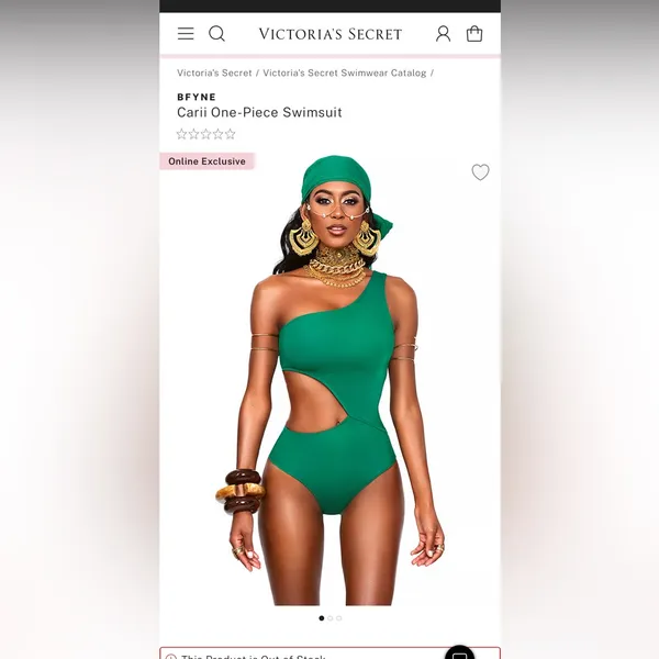 B Fyne New One Shoulder Green Swimsuit Swimwear Beach Pool Emerald green‎ NWOT - Image 2