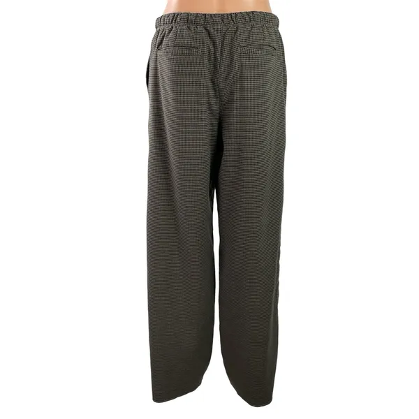 Gap Women's Gray Houndstooth High Rise Wide Leg Baggy Trousers Pants Size S - Image 3