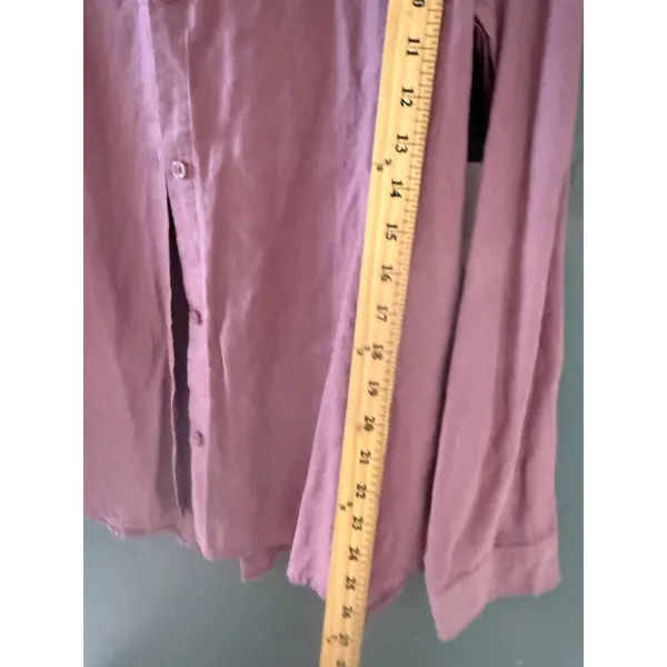 Needle & Cloth Mauve Linen Blend Button Down Shirt Long Sleeve‎ Womens Large NWT - Image 6