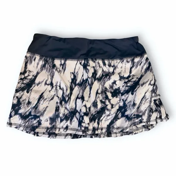 Lululemon Run Pace Setter Skirt Granite Black Mojave Tan Size 4 Tall - Image 8