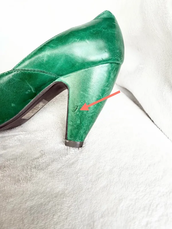 Miz Mooz Green Sunset Pumps Heels 6 Retro Round Toe Curved Heel Detailing - Image 11