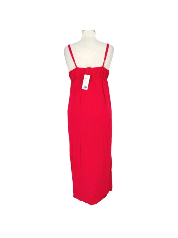 Cute Options Boho Red Maxi Dress Embroidered Adjustable Straps Size Medium NWT - Image 6
