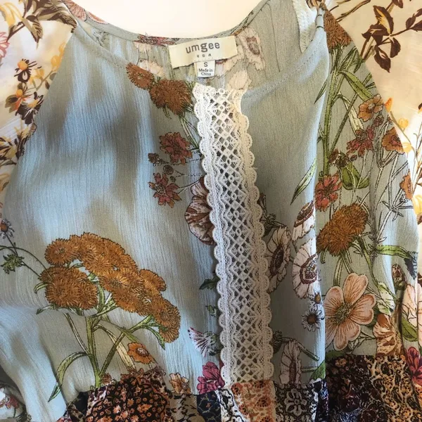 Umgee boho patchwork floral dress - Image 4