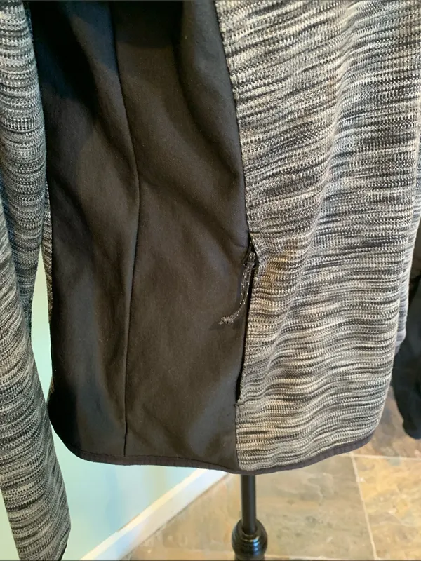 Columbia Women's Large Gray and Black Hooded Zip Up Space Dye Lightweight Jacket - Image 2