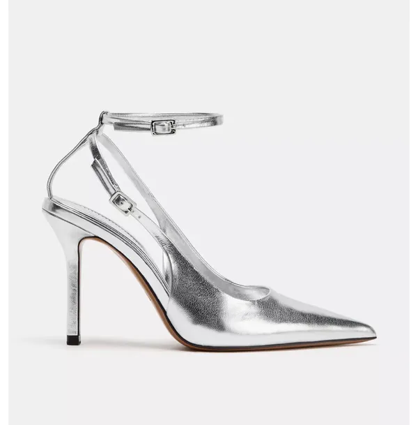 ZARA Metallic Slingback Heels - Image 4