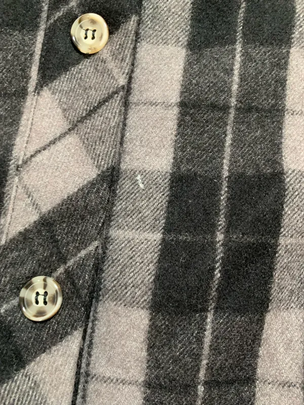 POL long-sleeve gray and black flannel button-up shirt/dress Medium - Image 8