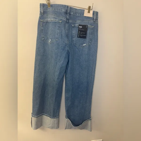 PAIGE Dark Blue Flare Jeans - Image 5