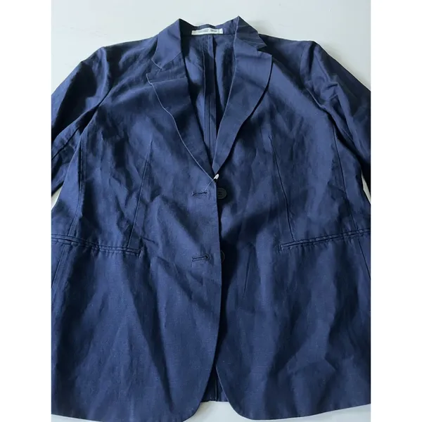 Uniqlo x Comptoir des Cotonniers Navy Linen Blend Blazer Jacket XS - Image 4