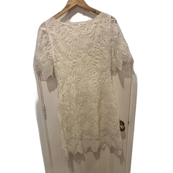 Anthropologie Women’s White Charleston Lace Mini Dress size Us 10 - Image 9