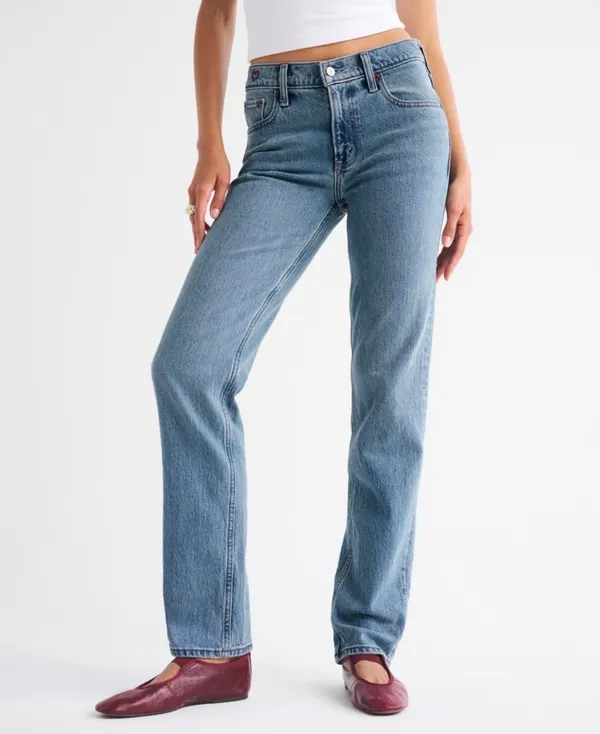 Abercrombie Jeans Mid-Rise Straight Short 90s 28 - Image 2
