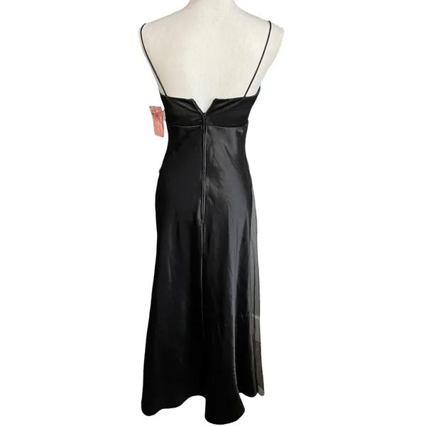 Fiesta black Y2K whimsigoth beaded gown dress size small vintage witchy - Image 6