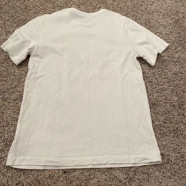 white and purple basketball tee, size small #basketball - Image 2