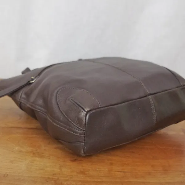 Brown Leather Tote Style Purse - Image 6