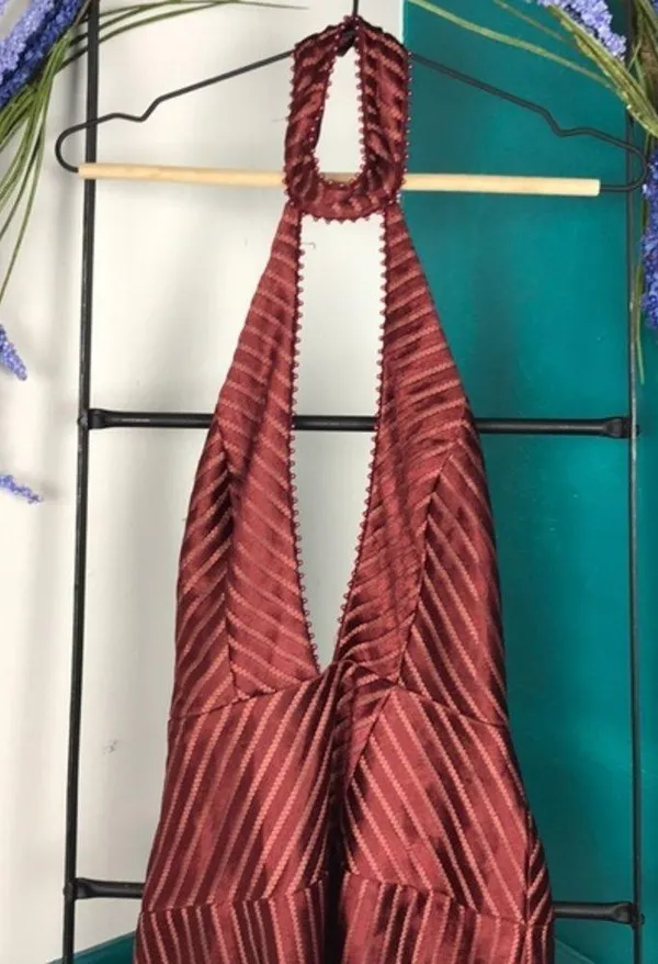 NBD NWT Ozzie burgundy halter mine dress - Image 4