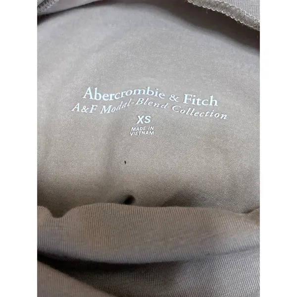 Abercrombie & Fitch Paloma Women's Beige Draped Sleeveless Mock Neck Tank Top XS - Image 5