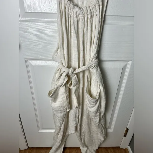 Free People Cotton Gauze Henriette Sleeveless Tie Waist Wide Leg Jumpsuit M - Image 7