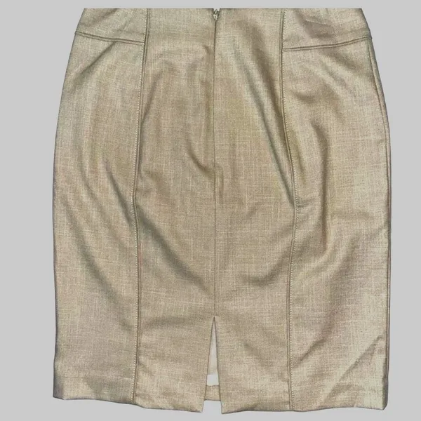White House Black Market‎ Light Beige Pencil Skirt Size 6 Business Office Work - Image 2
