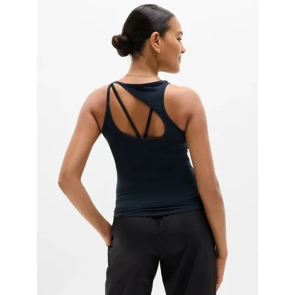 New Athleta S With Ease Cut Out Tank Eclipse Navy Blue Small - Image 5