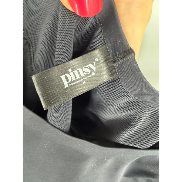 Pinsy Shapewear Bodysuit Size M Black Tank Sculpting Thong Back - Image 4