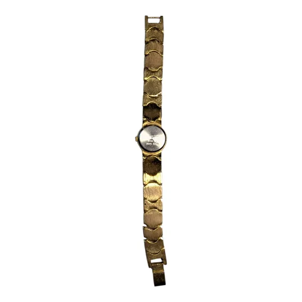 Vtg 1990s Real Nice Gold Tone Link Bracelet Quartz Preppy Fashion Watch - Image 2