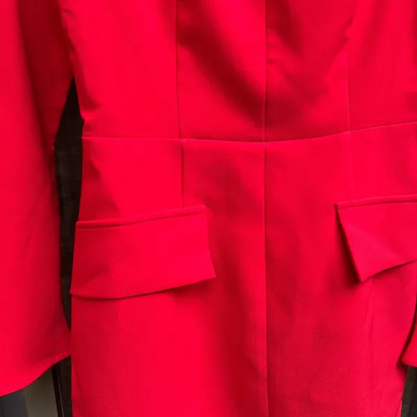 Commense Women’s Mock Neck Red Bell Sleeve Mini Dress Size Sm NWT Chic Y2K - Image 3