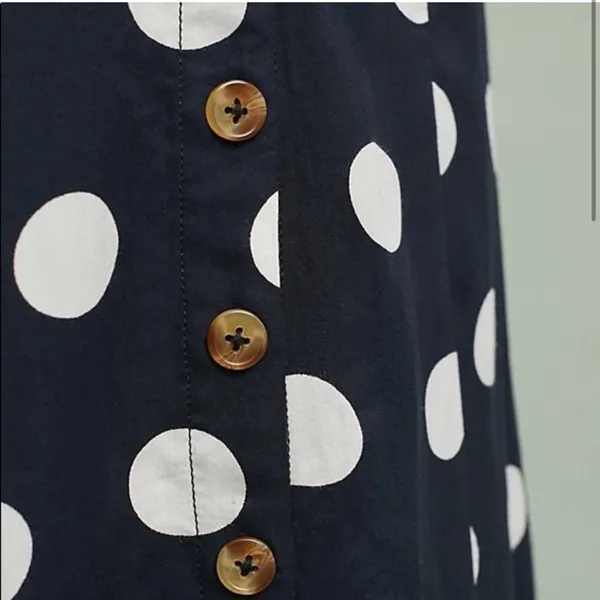 Anthropologie Maeve Claudette polka dot maxi skirt Navy and white dots - Image 5