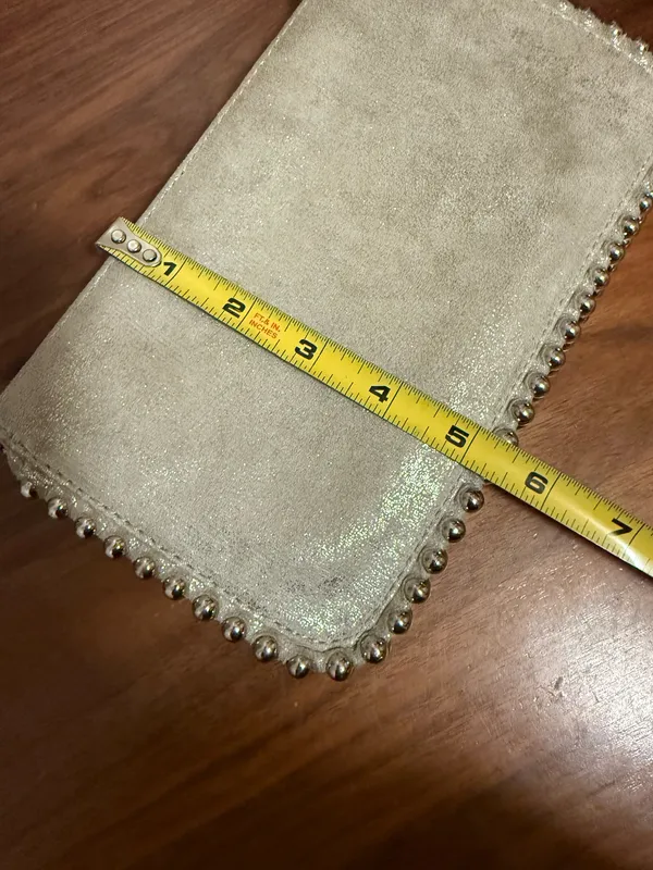 Zara Silver Beaded Clutch - Image 11