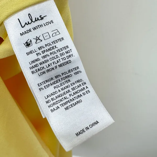 Lulus Exceptional Status Yellow Halter Backless Slip Midi Dress Small NWT - Image 9