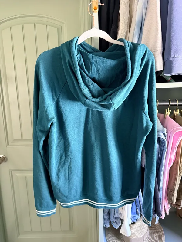 Nike Women’s Varsity Teal Pullover Hoodie Sweatshirt - Image 4