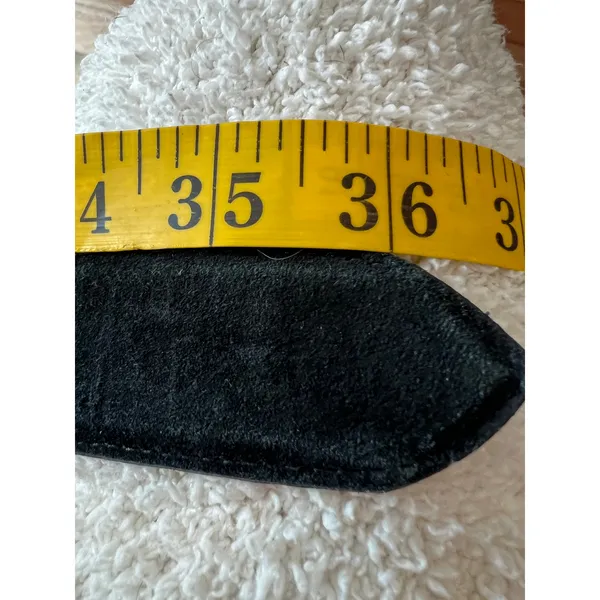 90's vintage L belt calf hair suede black animal print zebra women's wide - Image 6