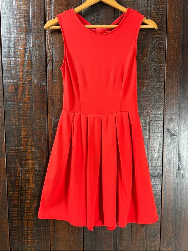 hutch Made in NYC Red Sleeveless Bow-Back Fit & Flare Dress XS - Image 3