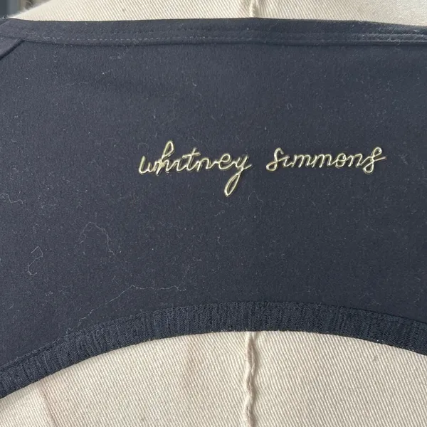 Gymshark Whitney Simmons Long Sleeve Crop Top Black Medium Activewear Workout - Image 5