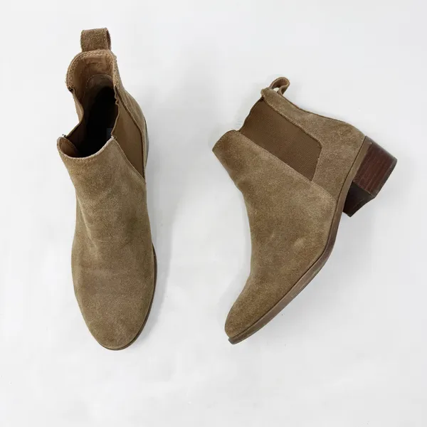 [Steve Madden] Dover Brown Suede Leather Block Heel Chelsea Ankle Boots Size 8.5 - Image 7