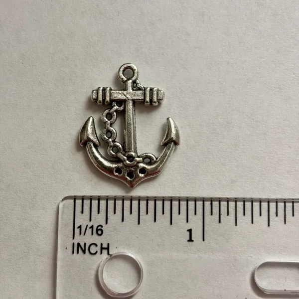 Anchor Charm Pendant #2 Silver - Image 5
