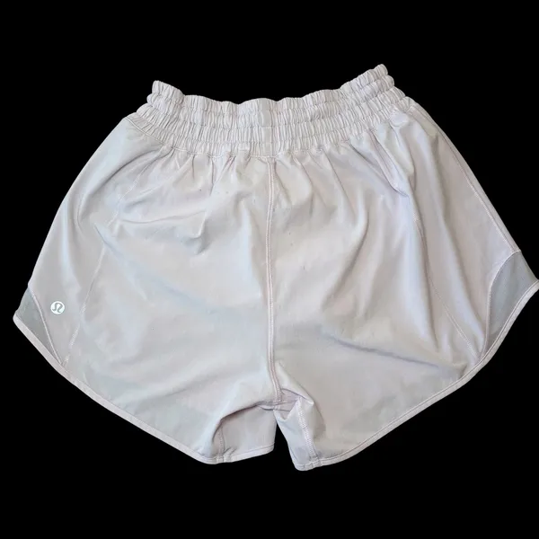Lululemon Hotty Hot Shorts Women 4 Pink Lined Square Dot Athletic Running *flaw* - Image 3