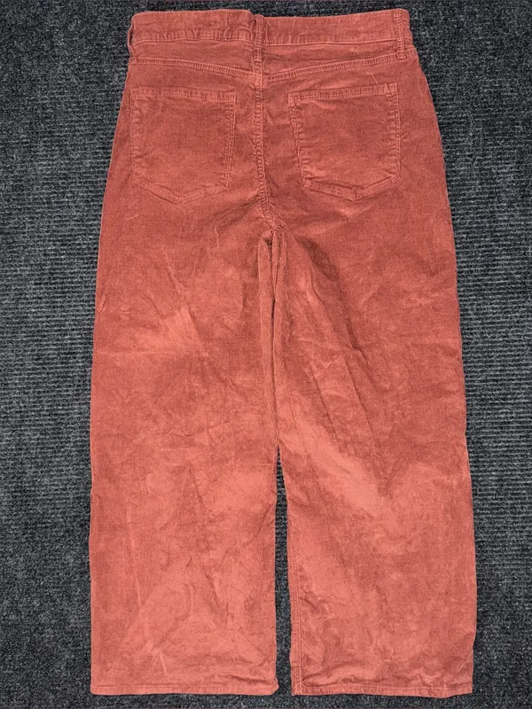 Old Navy Extra High Rise Wide Leg Corduroy Pants Copper Moon Womens 10 Retro 70s - Image 2