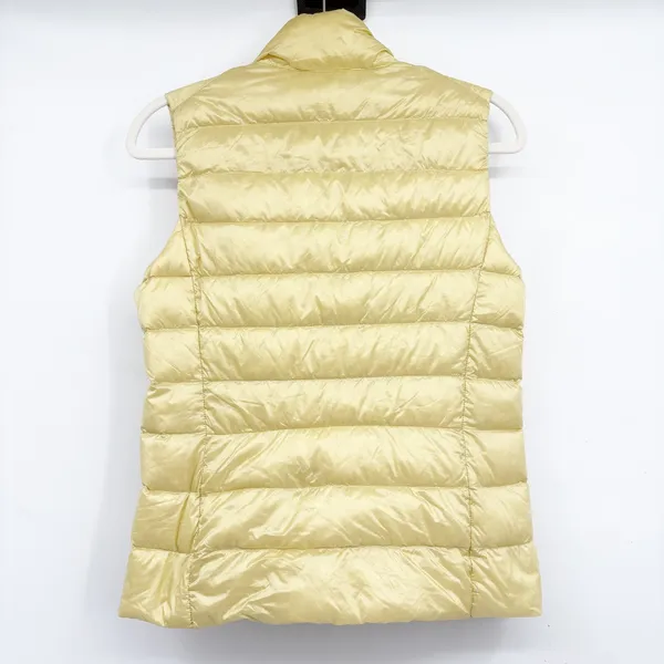Uniqlo Women Butter Yellow Ultra Light Down Puffer Outdoor Gorpcore Vest Size S - Image 5