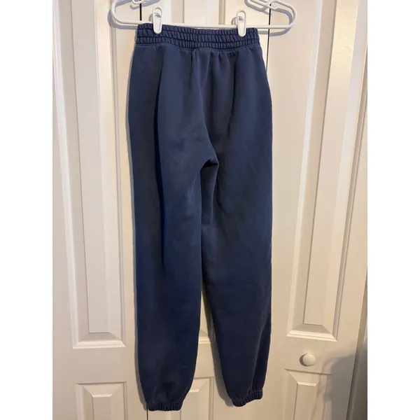 Abercrombie & Fitch Jogger‎ Sweatpants High Rise Blue Fleece NWT XXS - Image 3
