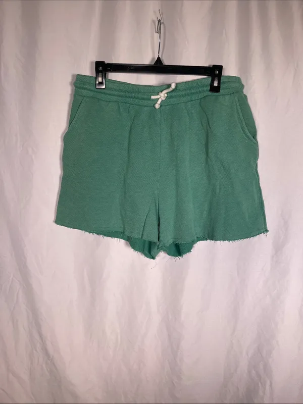 American Eagle Womens High Waist Lounge Shorts Green Xl - Image 2