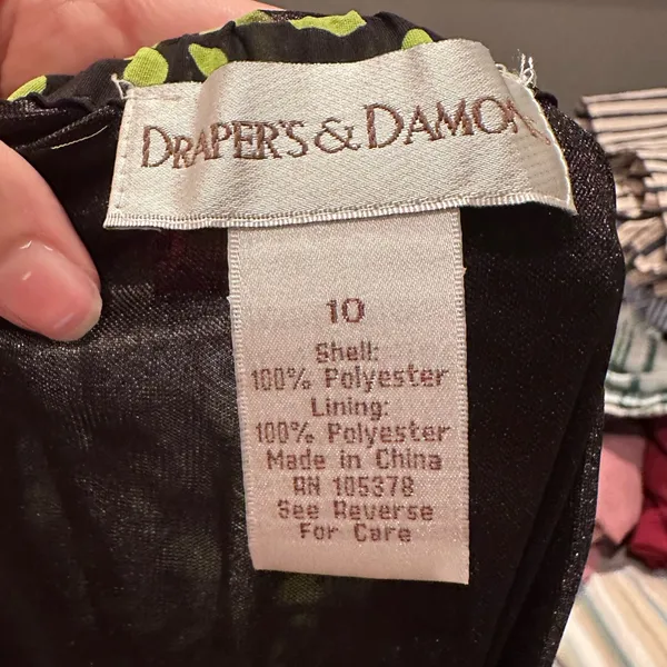 Drapers and Damons‎ Whimsygoth Polka Dot Midi Skirt Black Green Witchy Flowy 10 - Image 3
