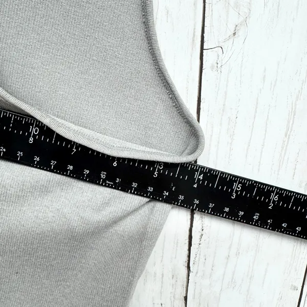 Free People Shirt Women Size M/L Ribbed High Neck‎ Sleeveless Athletic Tank Top - Image 4