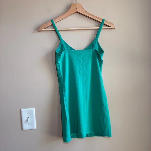 BKE turquoise green y2k camisole tank top sweetheart neckline women S extra long - Image 7