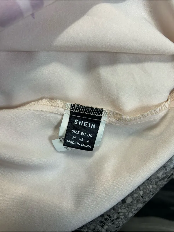 SHEIN Cream One-Shoulder Blouse - Image 3