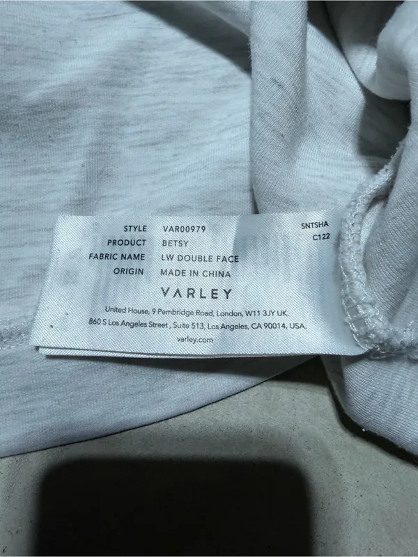 Varley Light Gray Turtleneck Sweatshirt Betsy LW double face medium - Image 11